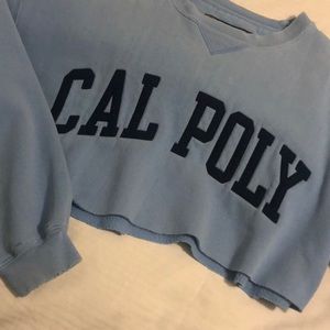 Vintage Cal Poly cropped crew neck